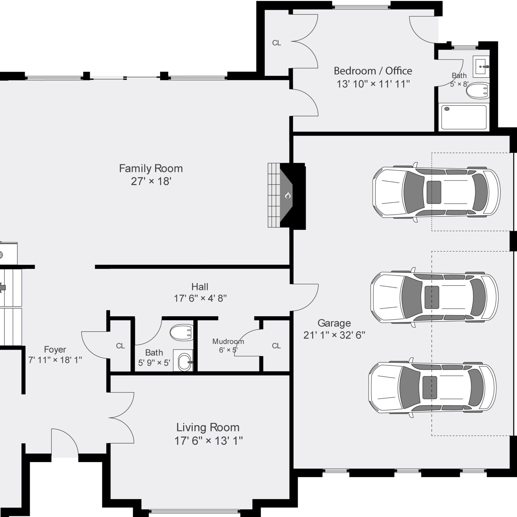 Detailed floor plan for a luxury Los Angeles home.